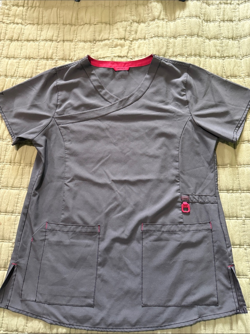 Carhartt Women's Scrub Tops in Black, Turquoise, Teal, Gray - Picture 2 of 10